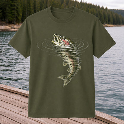 Trout Fishing T-Shirt River Fishing Vintage Angler Tee