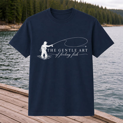 The Gentle Art of Fooling Fish Vintage Fishing Graphic T-Shirt