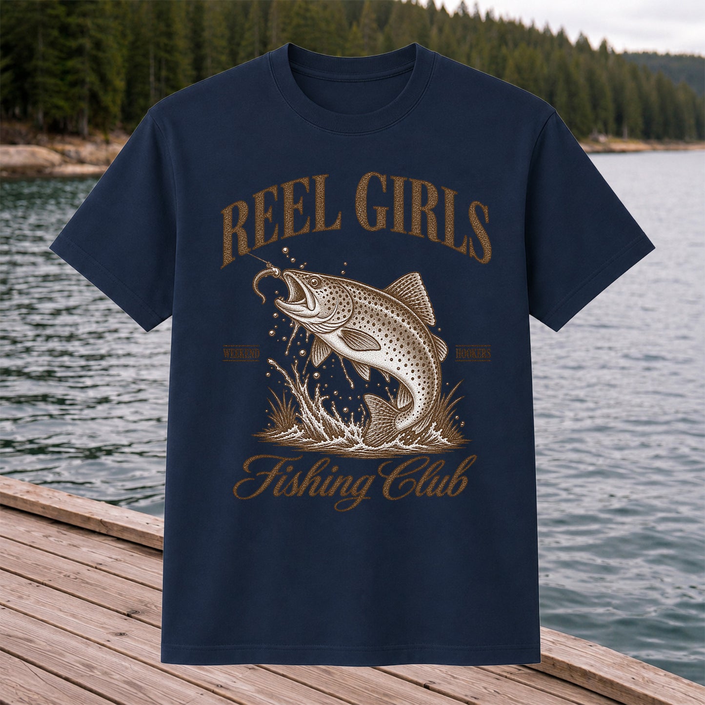 Reel Girls Weekend Hookers Fishing Club Trout T-Shirt