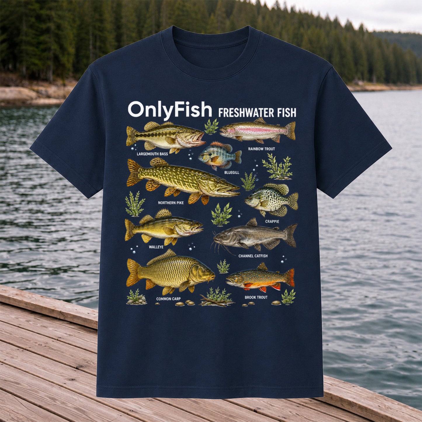 OnlyFish Freshwater Fish Species Shirt