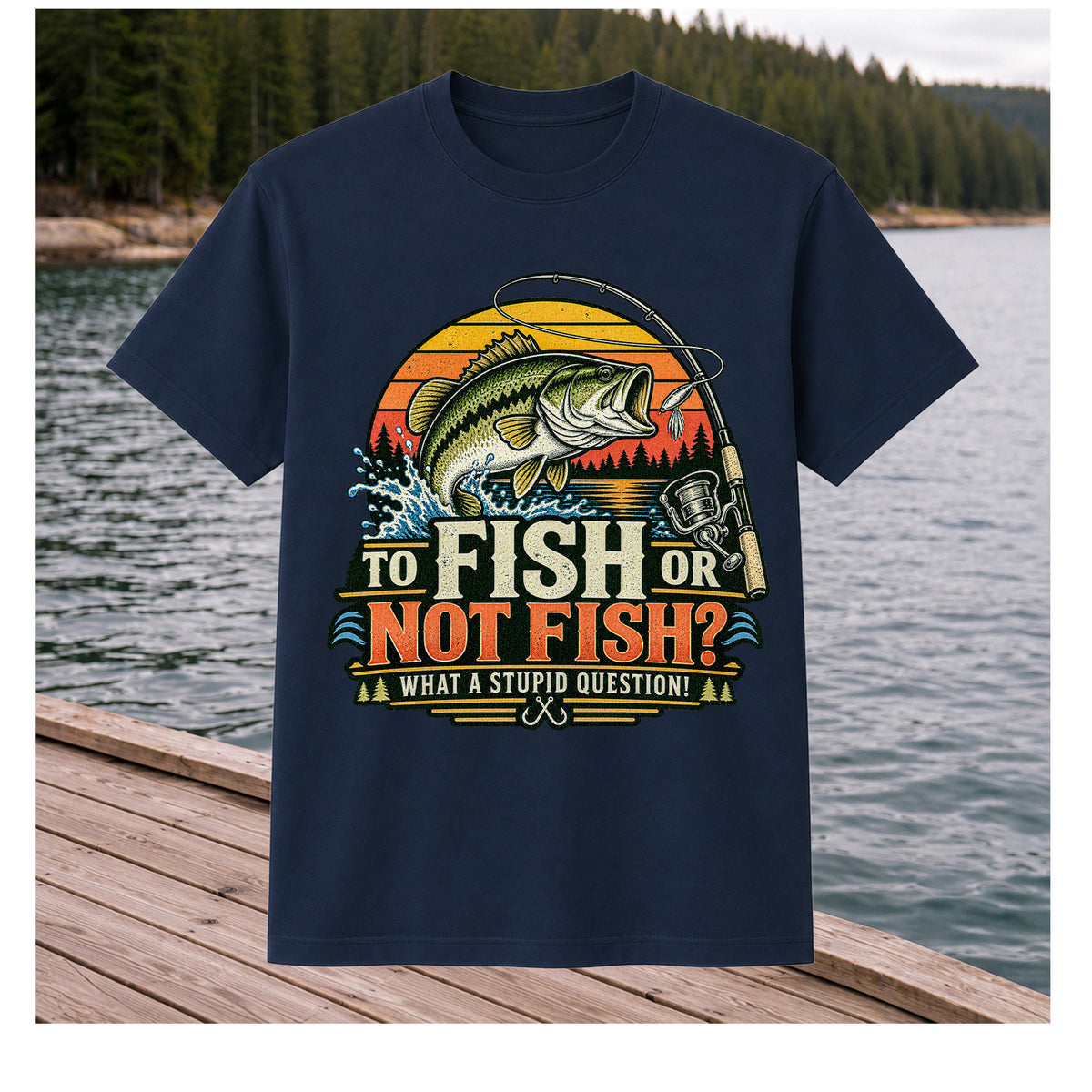 To Fish or Not Fish What a Stupid Question Bass Fishing T-Shirt