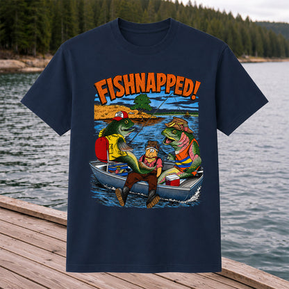 Fishnapped Funny Fish Kidnapping Angler Fishing T-Shirt