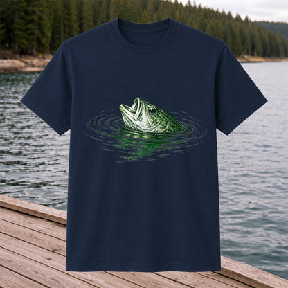 Bass Fishing T-Shirt, Vintage Largemouth Bass Graphic Tee for Anglers