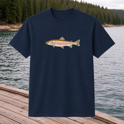 Rainbow Trout Freshwater Fishing Graphic T-Shirt