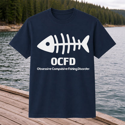 Funny Fish Skeleton Fishing Graphic T-Shirt