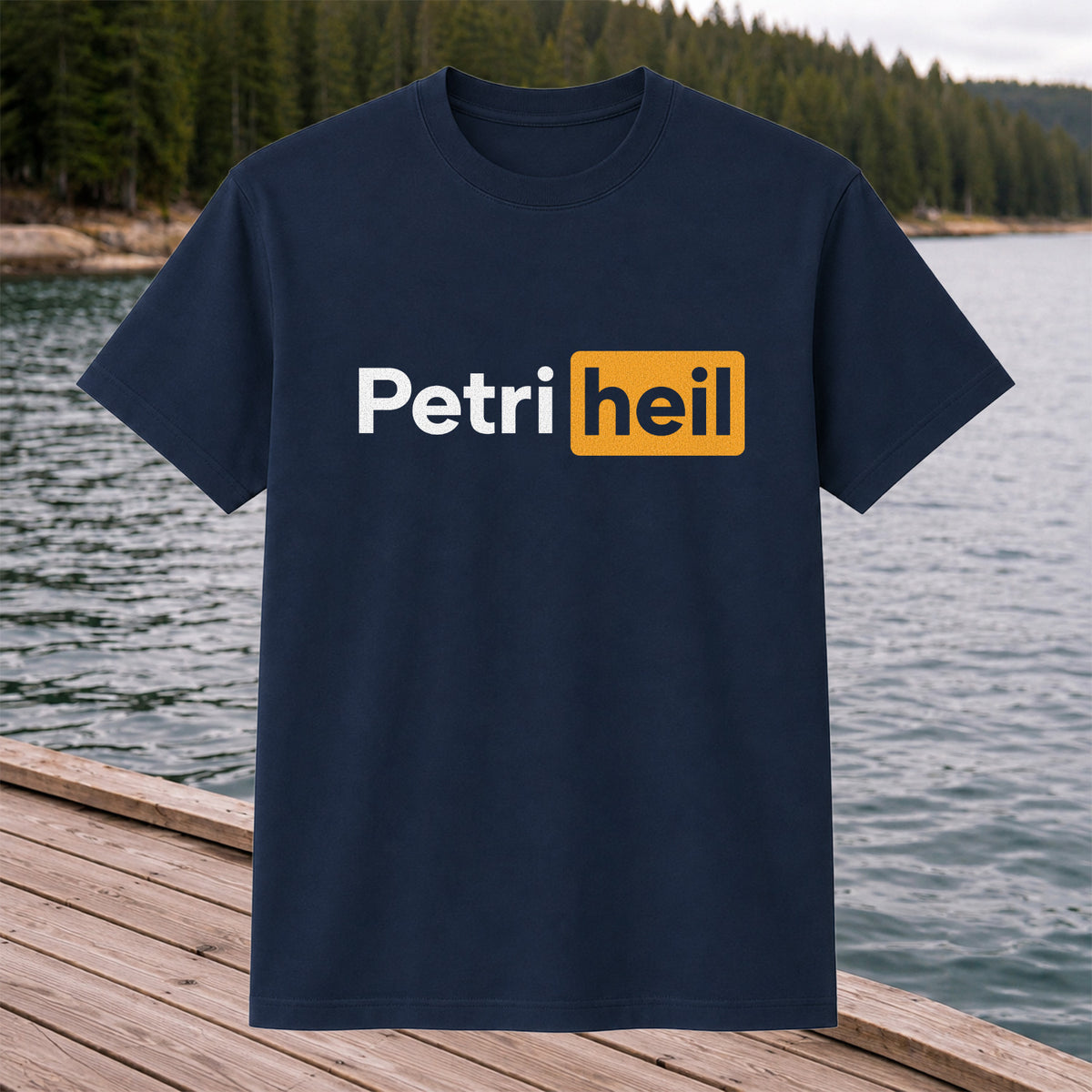 Petri Heil Fishing Logo Graphic T-Shirt