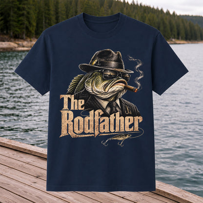 The Rodfather Funny Bass Fishing Shirt