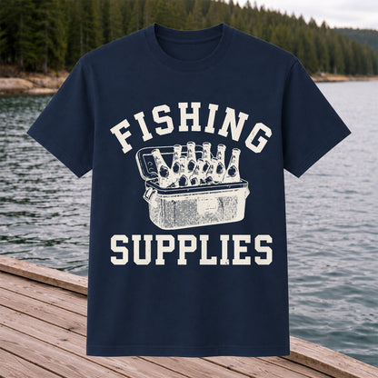 Fishing Supplies T-Shirt Funny Fishing Gift for Fisherman