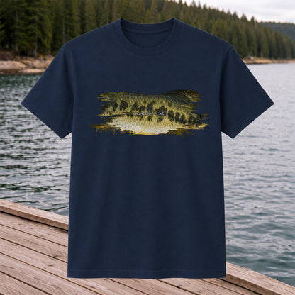 Custom Text Bass Fishing Graphic T-Shirt
