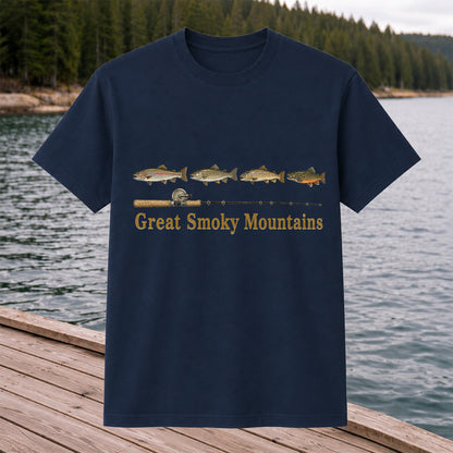 Great Smoky Mountains Trout Fishing T-Shirt
