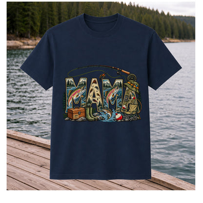 Mama Rainbow Trout Fly Fishing Vintage Graphic T-Shirt