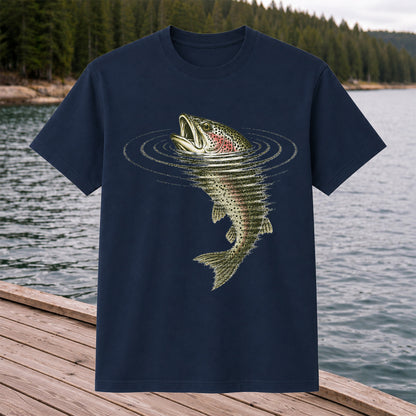 Trout Fishing T-Shirt River Fishing Vintage Angler Tee