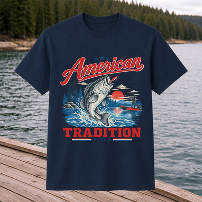 American Tradition Bass Fishing Graphic T-Shirt