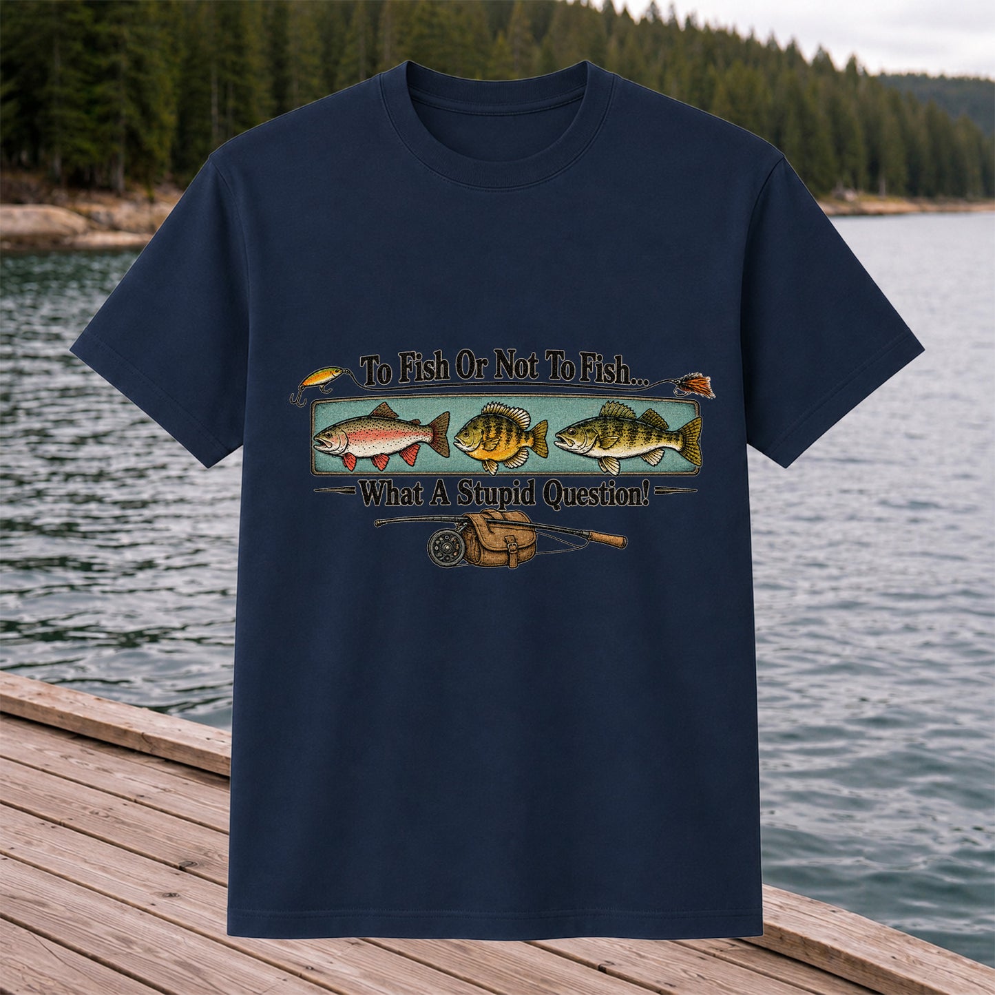 To Fish or Not to Fish What a Stupid Question Funny Fishing T-Shirt