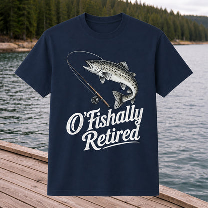 Retired Trout Fishing Rod Graphic T-Shirt
