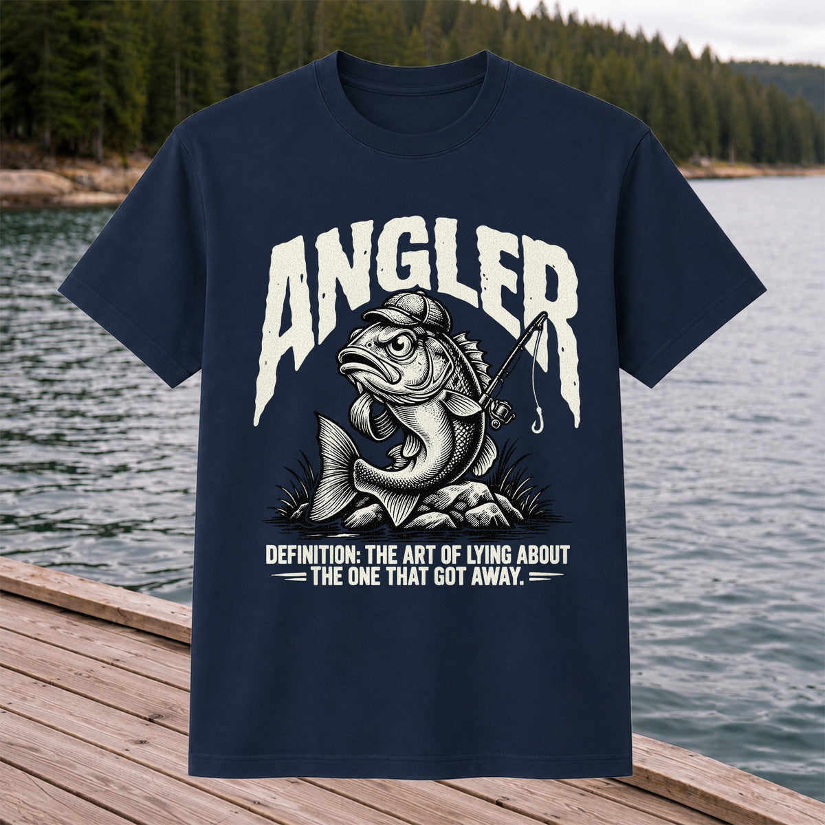 Angler Bass Fishing The One That Got Away Graphic T-Shirt