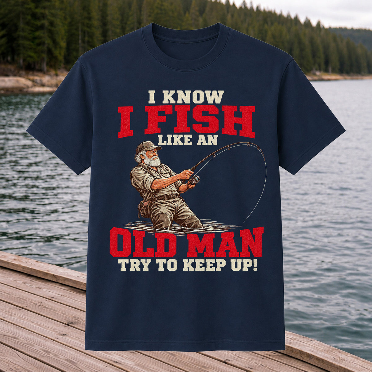Vintage Angler Fly Fishing Graphic T-Shirt