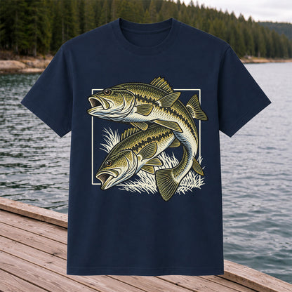 Vintage Bass Fishing Graphic T-Shirt