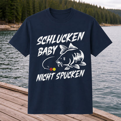 Schlucken Baby Nicht Spucken Funny Bass Fishing T-Shirt