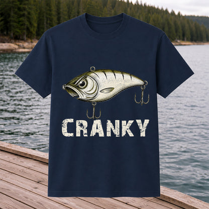 Cranky Vintage Crankbait Fishing Lure Graphic T-Shirt