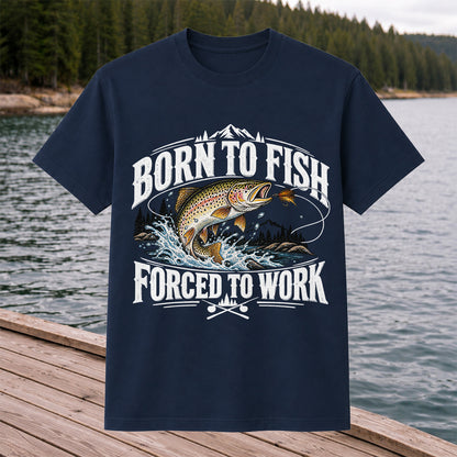 Brown Trout Mountain Lake Fishing Graphic T-Shirt