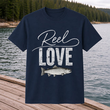 Reel Love Vintage Trout Fishing Graphic T-Shirt
