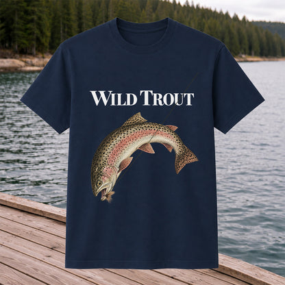 Wild Trout Rainbow Trout Fishing Graphic T-Shirt