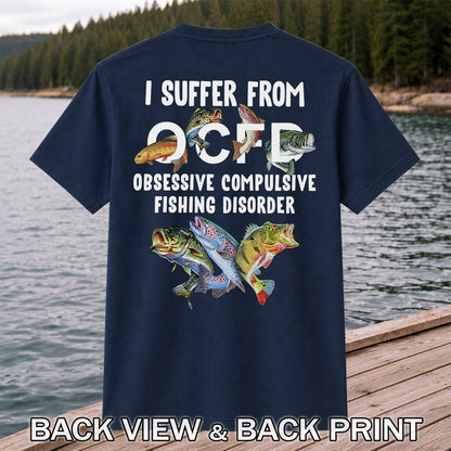 Fishing Obsession Colorful Fish Graphic T-Shirt | Back Print