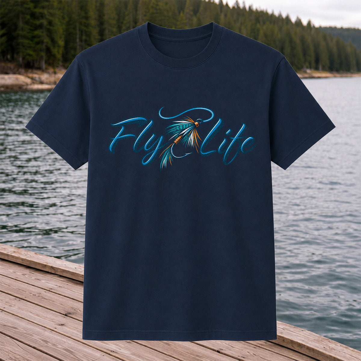 Fly Life Fishing Lure Graphic T-Shirt