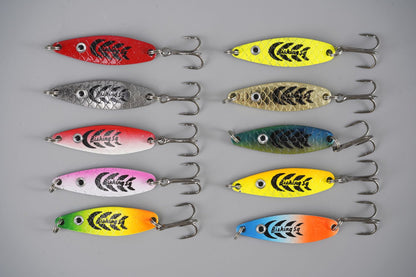 Iron Plate 10-Piece Set Long-Cast Lure for Fishing Snakehead and Bass