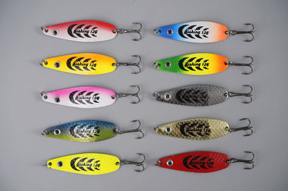 Iron Plate 10-Piece Set Long-Cast Lure for Fishing Snakehead and Bass