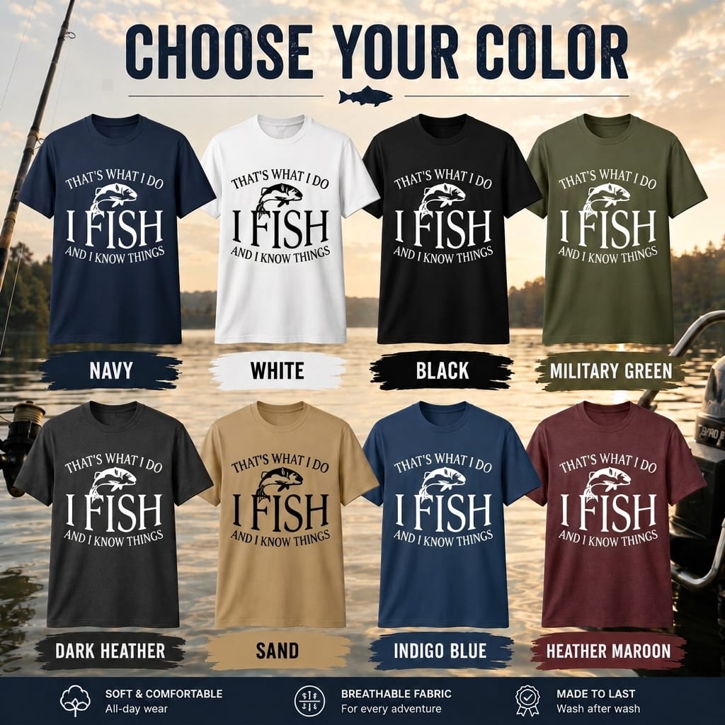 That's What I Do I Fish And I Know Things Funny Fishing T Shirt