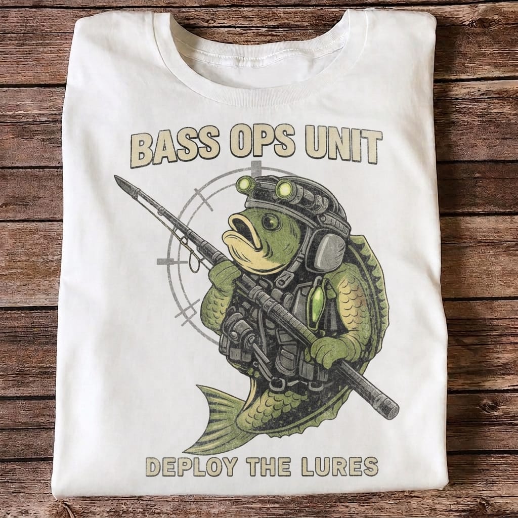 Bass Ops Unit Funny Bass Fishing Shirt