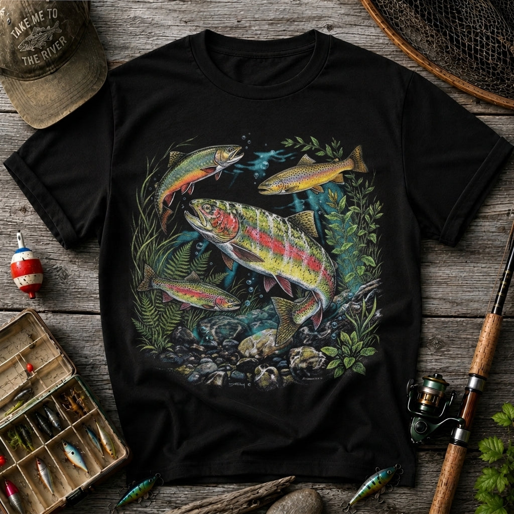 Vintage Trout Fishing T-Shirt