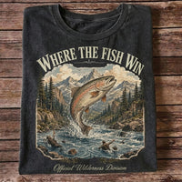 Where The Fish Win Trout Fishing Shirt
