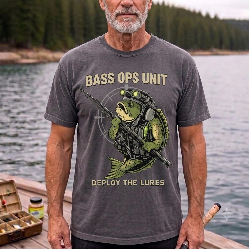 Bass Ops Unit Funny Bass Fishing Shirt
