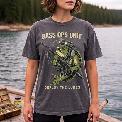 Bass Ops Unit Funny Bass Fishing Shirt