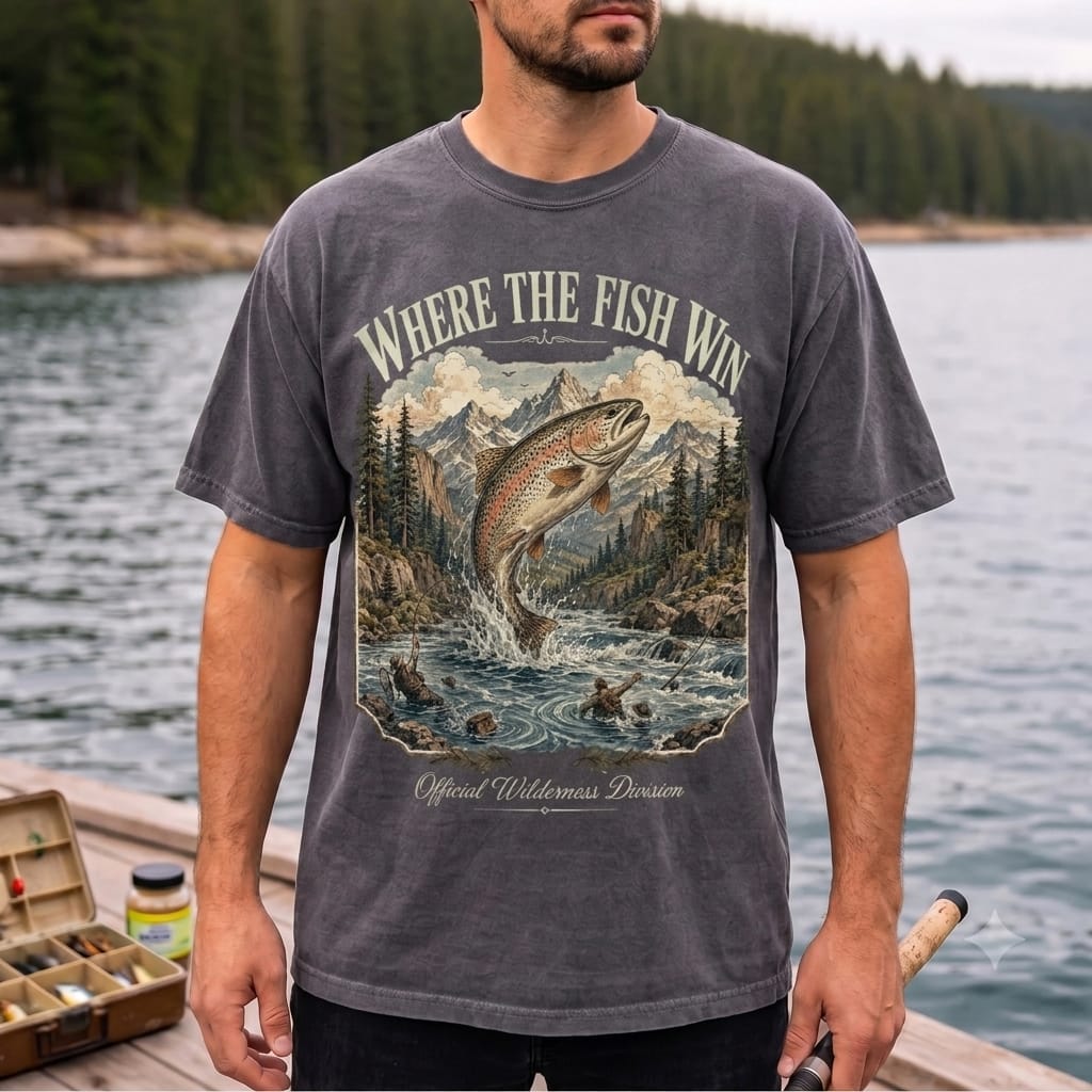 Where The Fish Win Trout Fishing Shirt