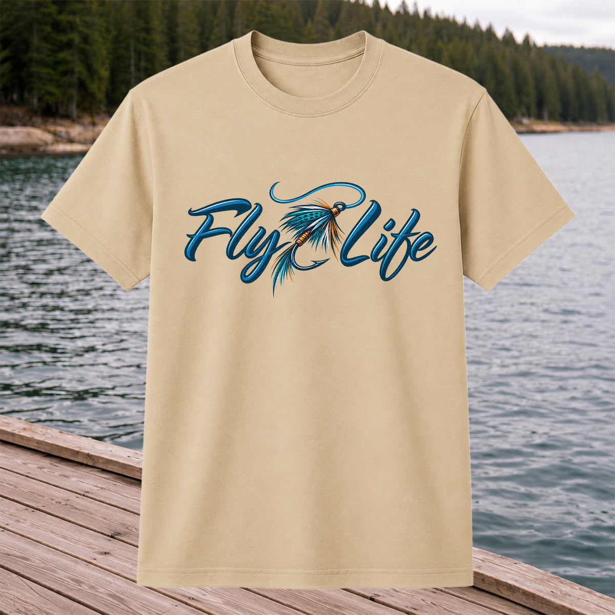Fly Life Fishing Lure Graphic T-Shirt
