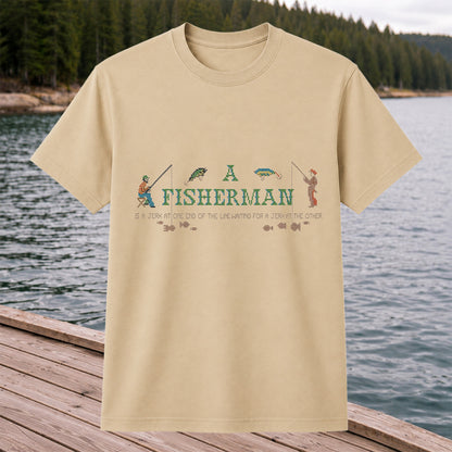 A Fisherman Jerk at Both Ends Funny Fishing T-Shirt