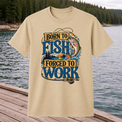 Rainbow Trout Lake Sunset Fishing Graphic T-Shirt