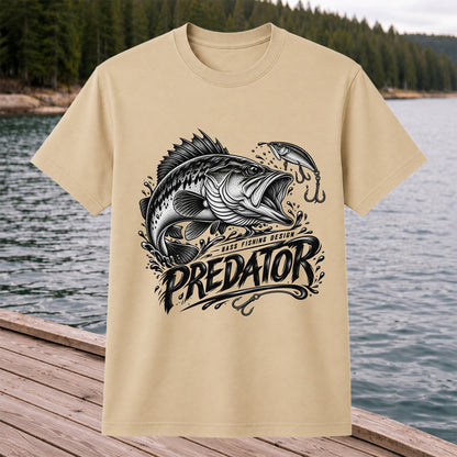 Predator Bass Fishing Design Largemouth Bass Graphic T-Shirt