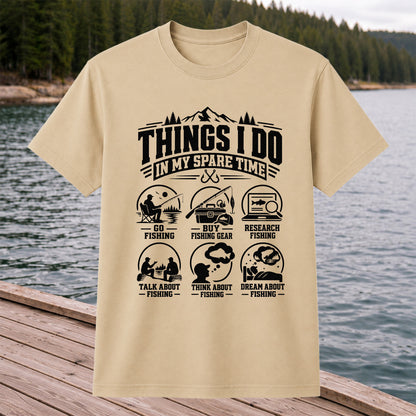 Things I Do in My Spare Time Funny Fishing T-Shirt