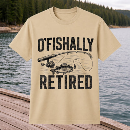 O'Fishally Retired T-Shirt Bass Fishing Retirement Gift for Fisherman