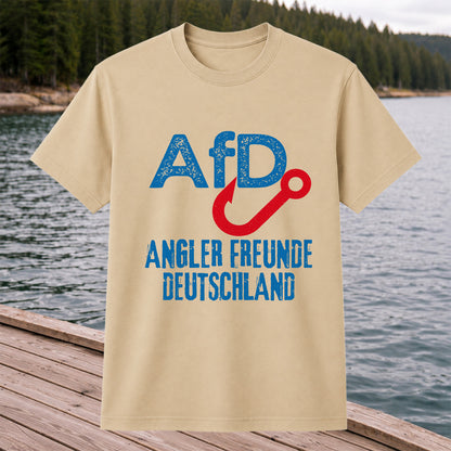 AFD Angler Freunde Deutschland Fishing Hook Graphic T-Shirt
