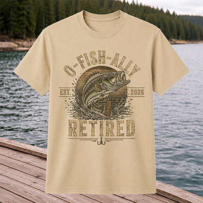 O-Fish-Ally Retired Bass Fishing T-Shirt