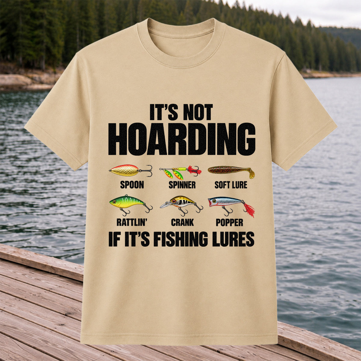 Fishing Lures and Tackle Humor Graphic T-Shirt