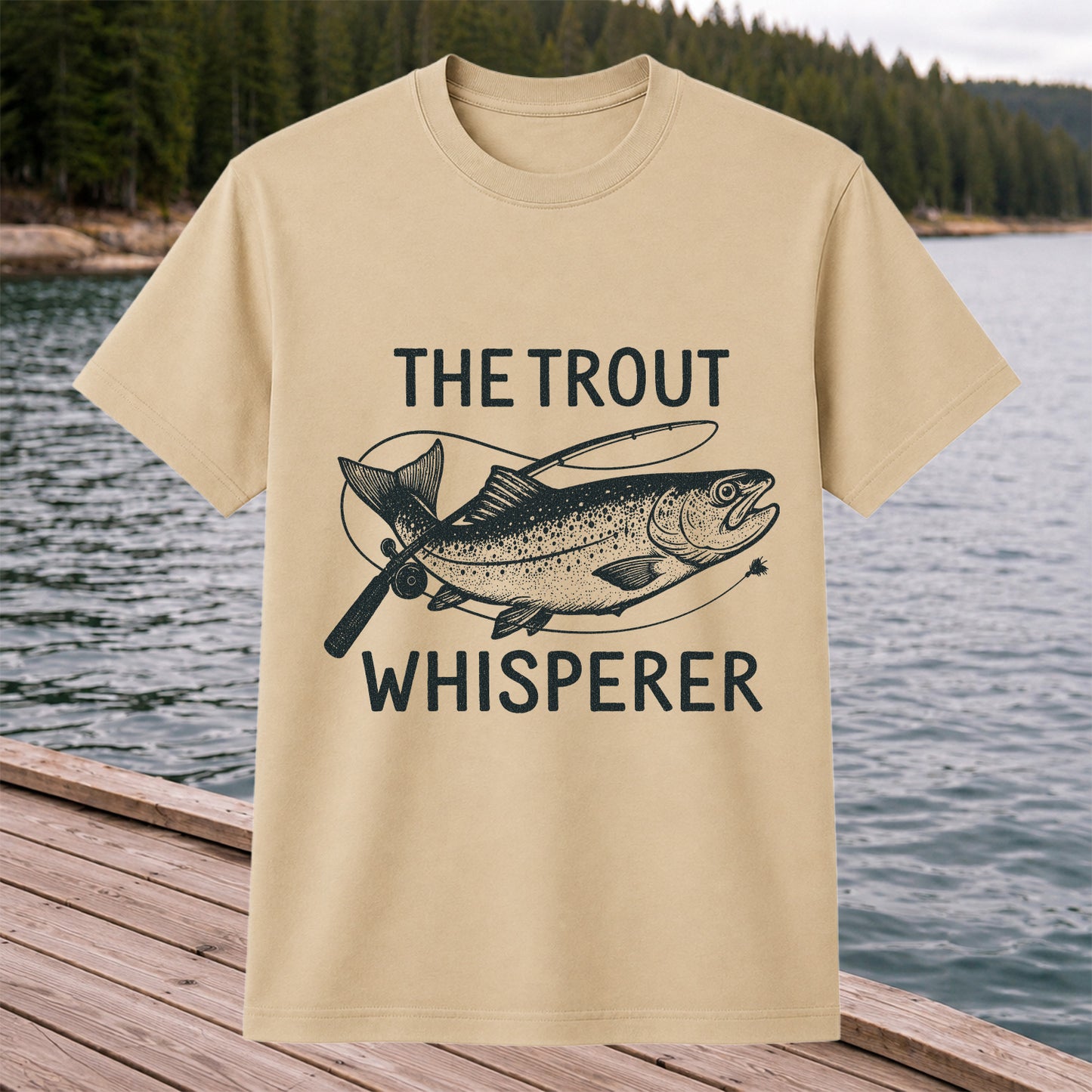 The Trout Whisperer Vintage Trout Fishing T-Shirt