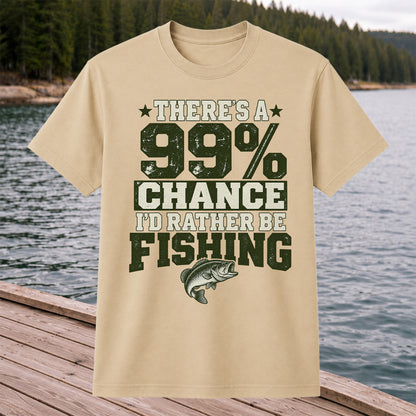 Ninety Nine Percent Fishing Graphic T-Shirt