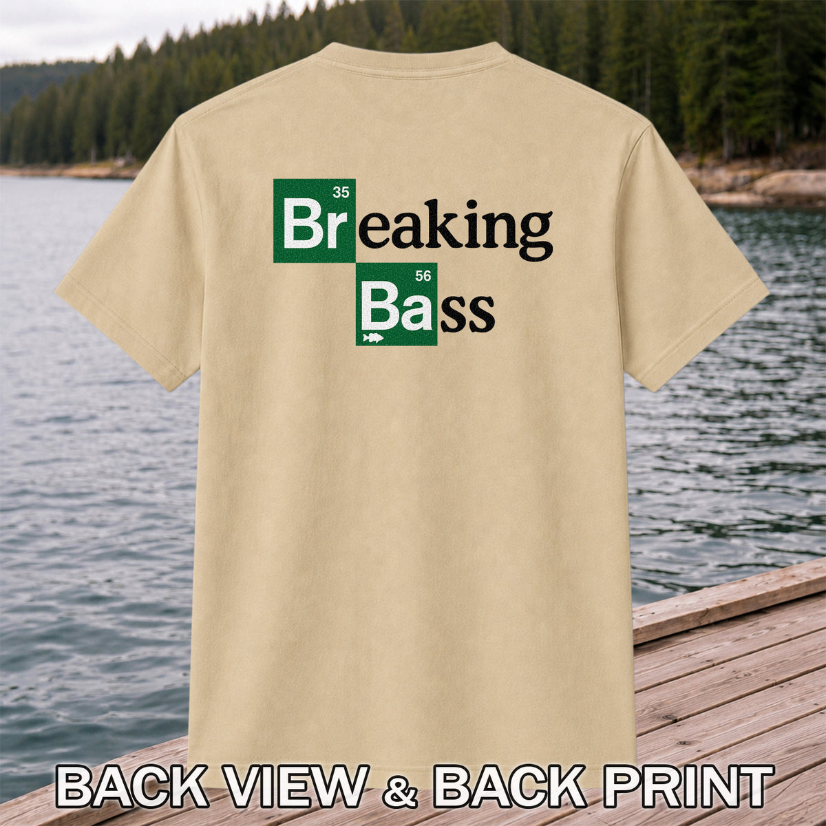 Bass Fishing Graphic T-Shirt | Back Print